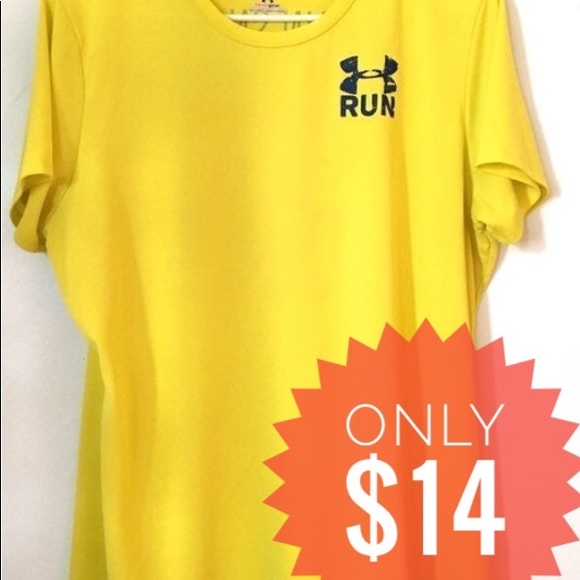Bright Yellow Under Armour Womans Top - Picture 2 of 8